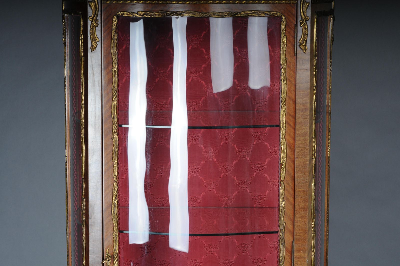 Elegant French Ornamental Display Case, Gilded Bronze, Louis XV photo Furniture