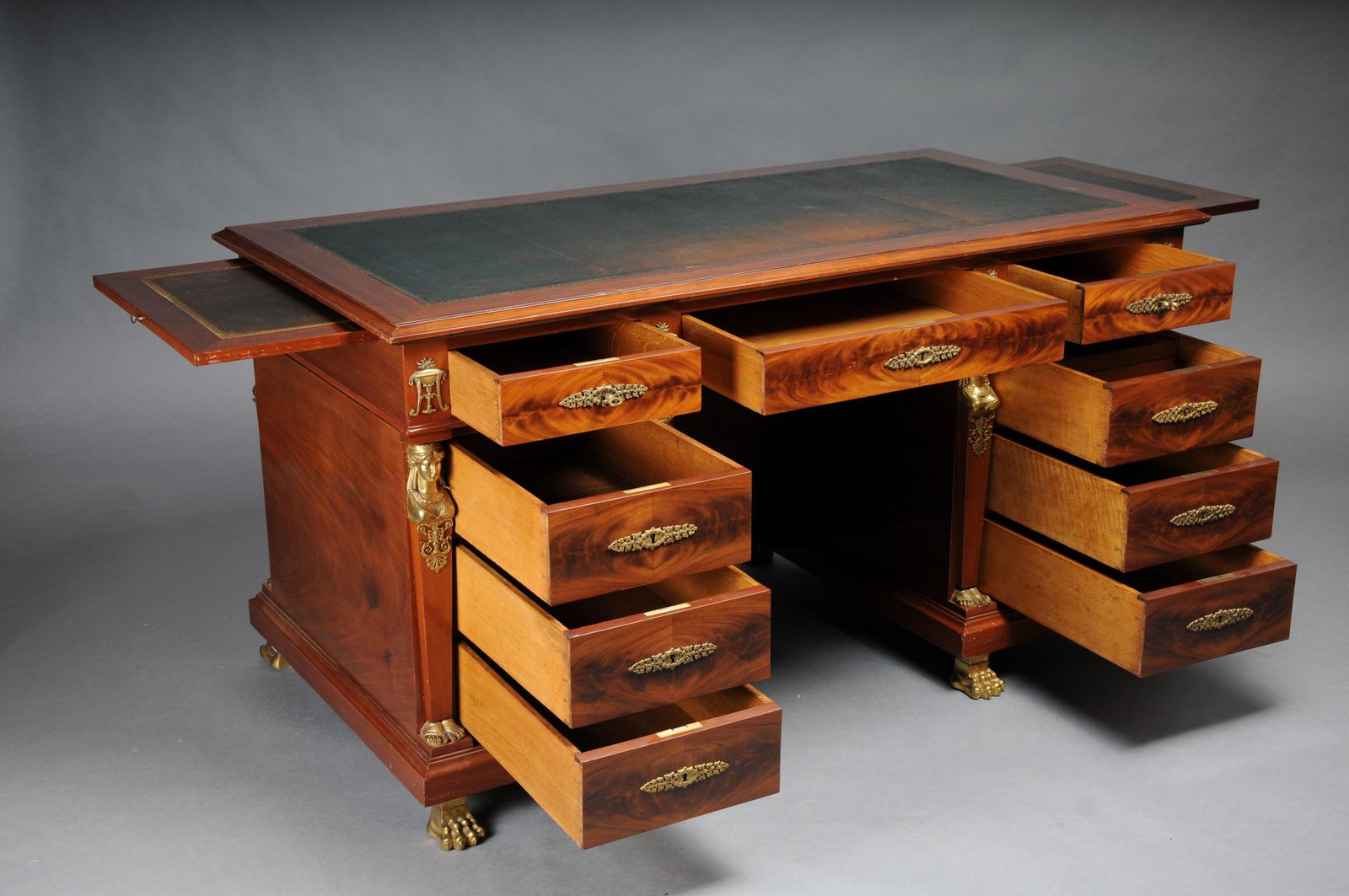 Royal Empire Desk/Bureau Plat, Gilt Bronze, 19th Century photo Furniture