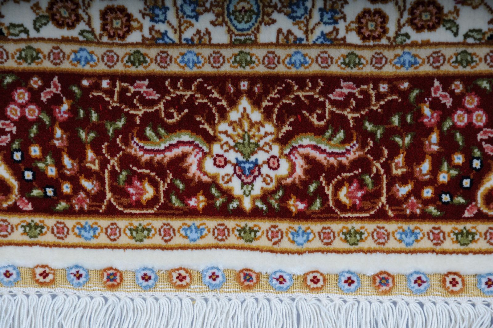 Anatolian Prayer Rug/Tapestry Cotton/Silk, 20th Century photo vintage