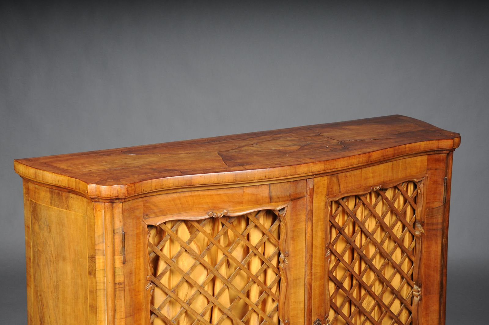 Beautiful Antique Wall Cabinet/Hall Cabinet, 20th Century. Walnut Root Veneer. photo vintage