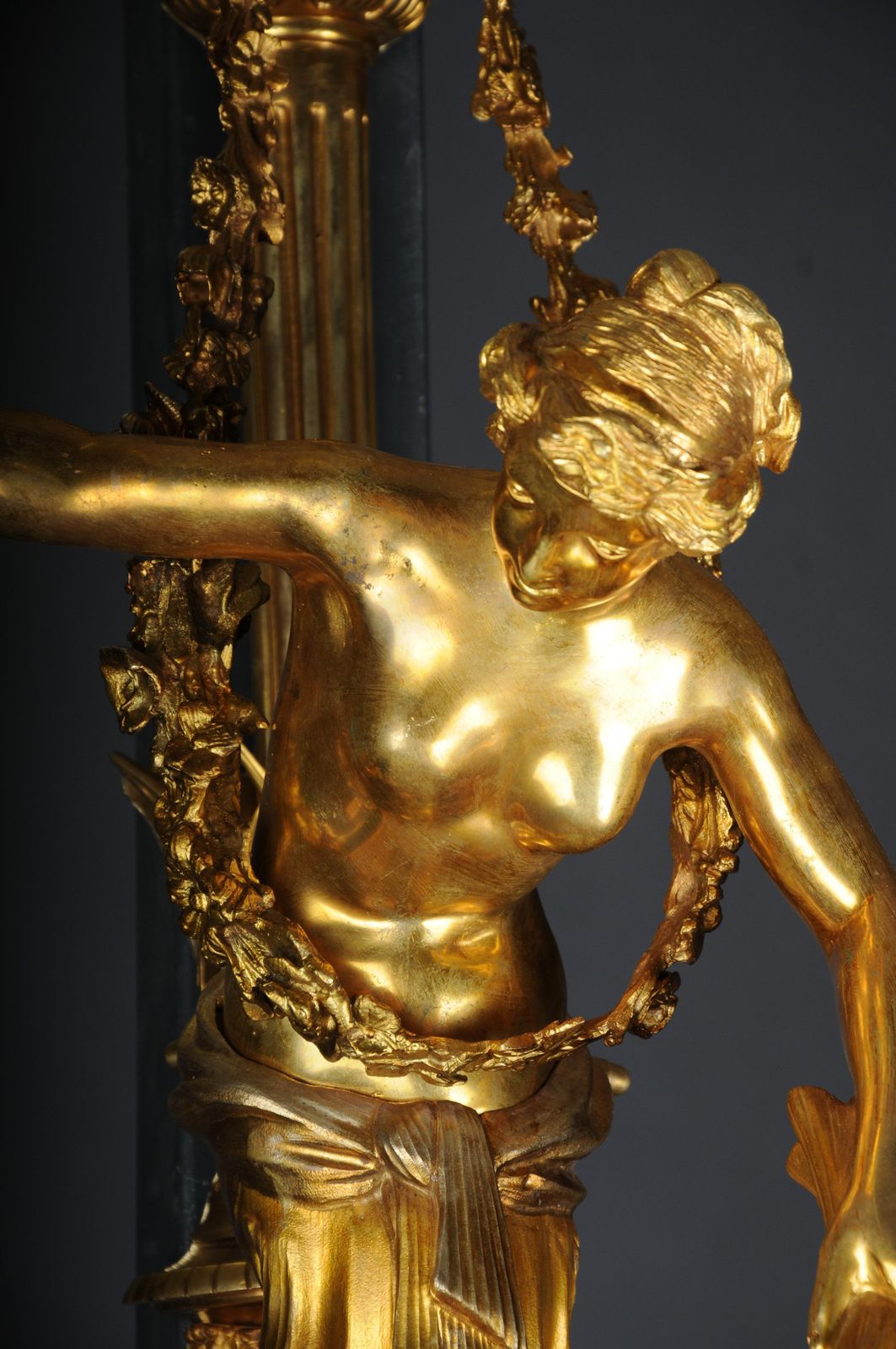 photo for sale Pair (2) Of Unique French Sconces, Gilt Bronze, Paris, 20th Century