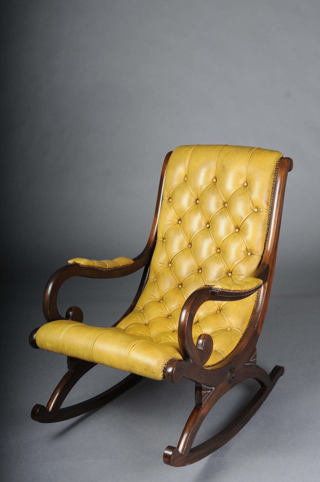 Antique English Chesterfield Rocking Chair photo for sale