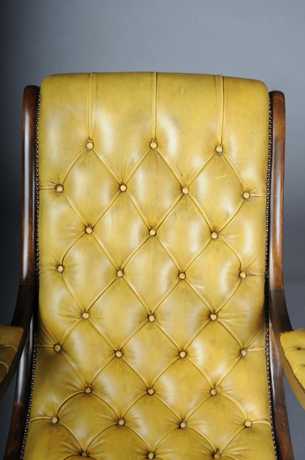 photo furniture Antique English Chesterfield Rocking Chair