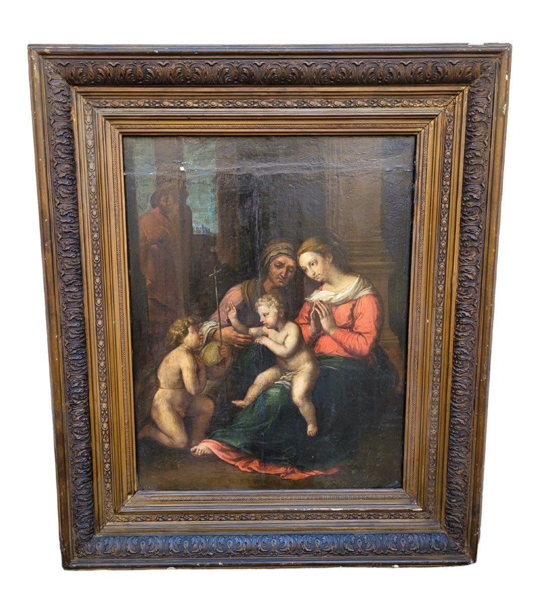 Italian School, Madonna Of Divine Love, On Panel, 17th/18th Century