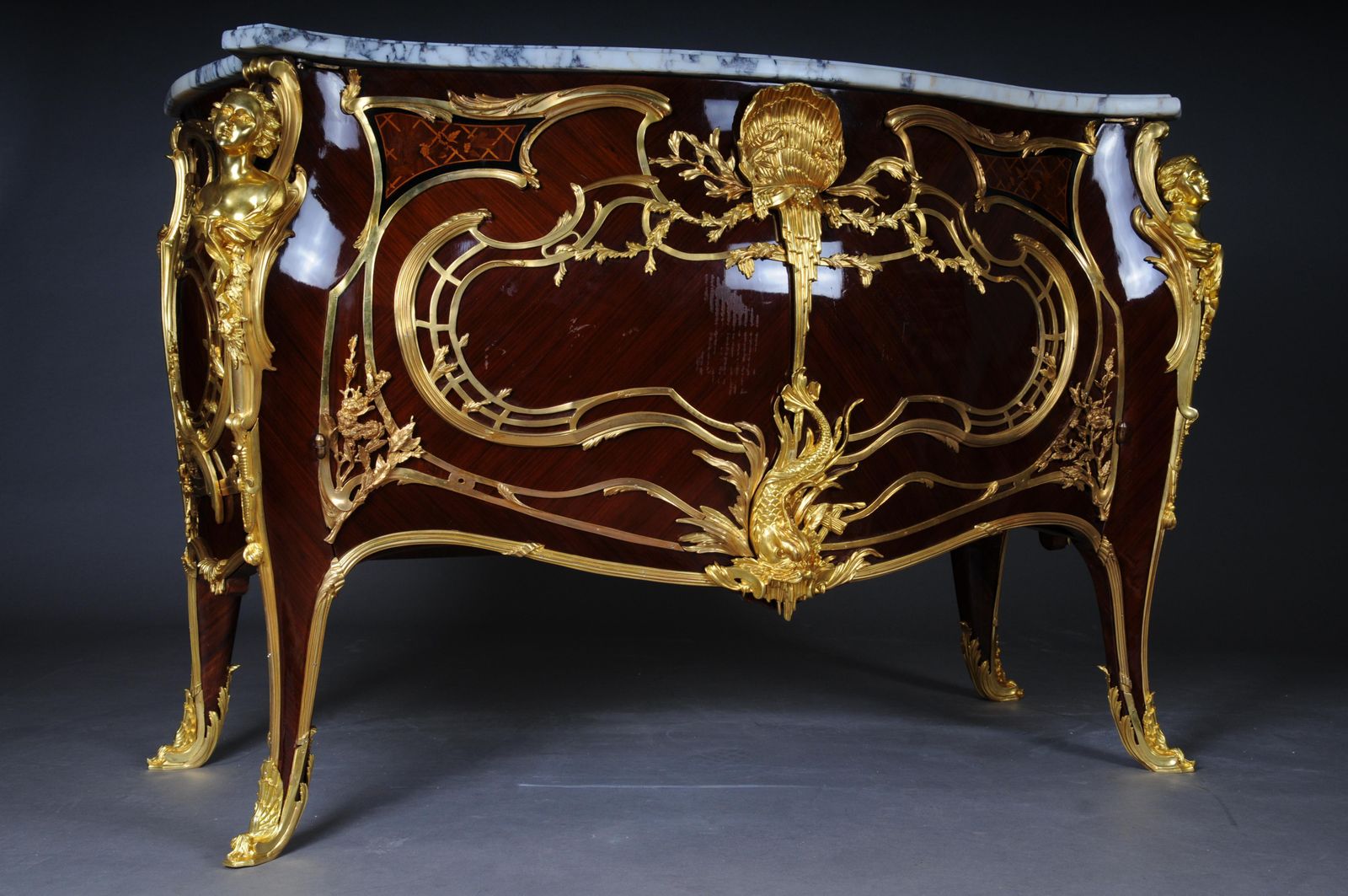 20th Century Royal Francois Link Chest Of Drawers, Oak With Gilt Bronze photo 21990.0