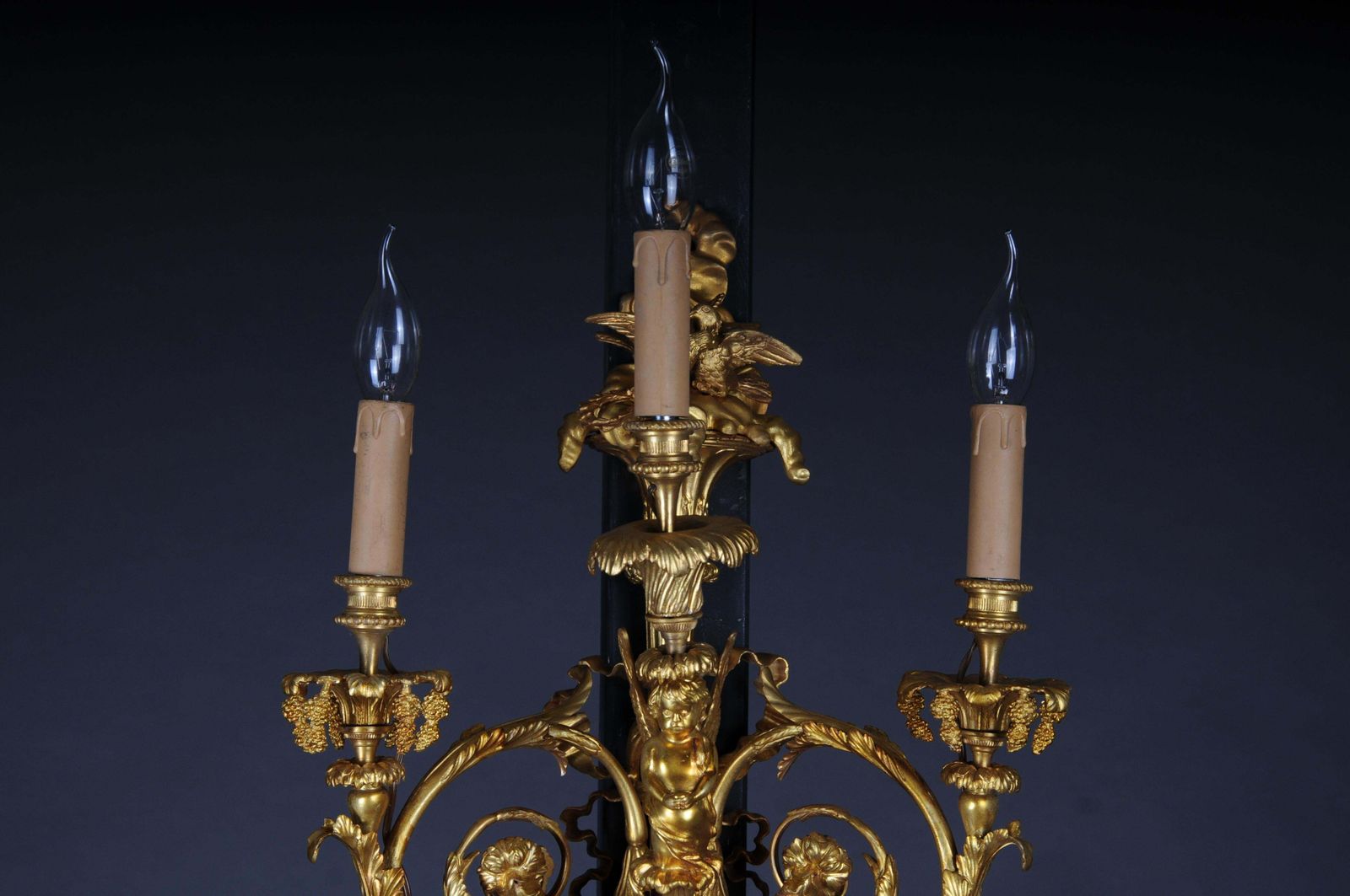 Pair Of (2) Bronze Magnificent Sconces, Gilded In Louis XV photo furniture