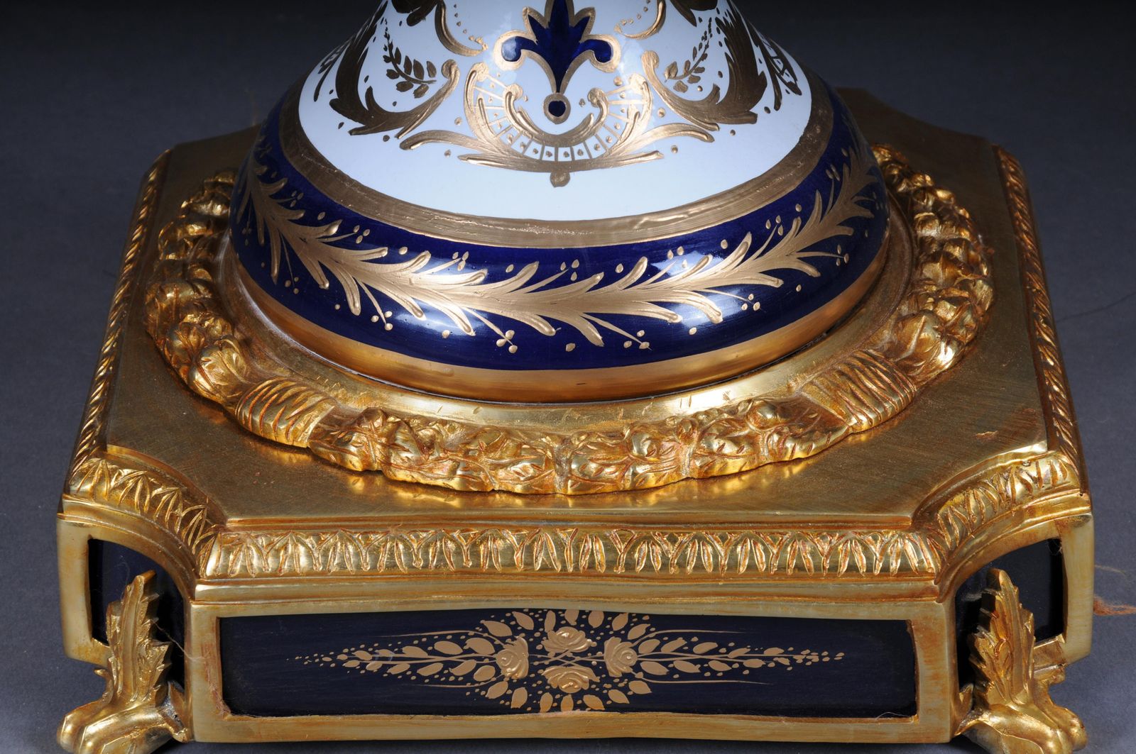 Pair (2) Magnificent French Sevrés Floor Vases With Gilt Bronze. photo buy