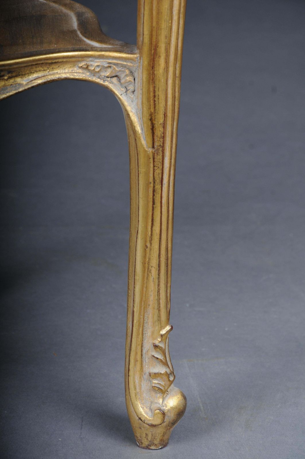 Finely Carved Gold Side Table With Marble Top, Louis XV photo 1674.0