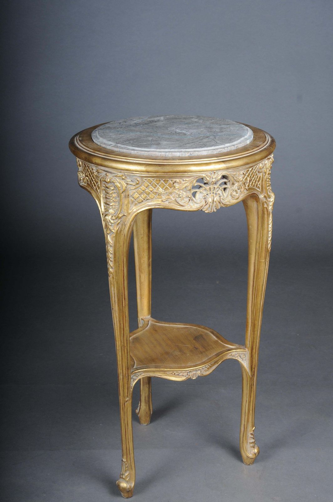Finely Carved Gold Side Table With Marble Top, Louis XV photo buy