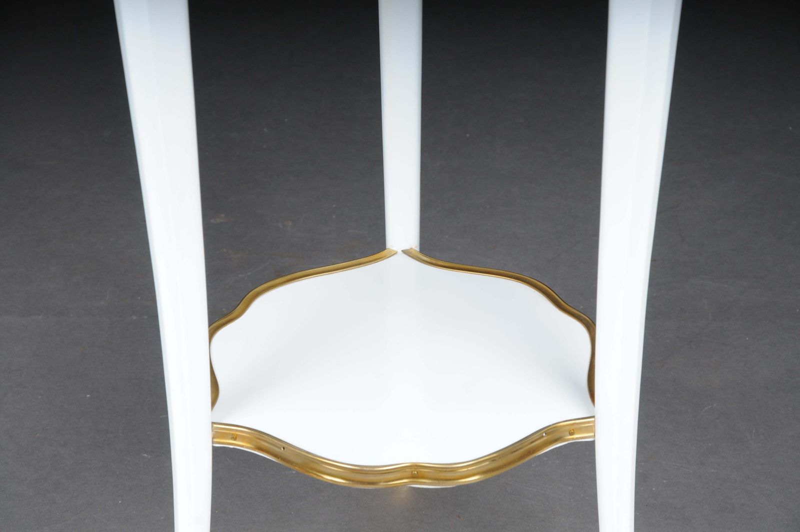 20th Century French Salon Side Table In Louis XV After F. Linke, White photo 1652.0
