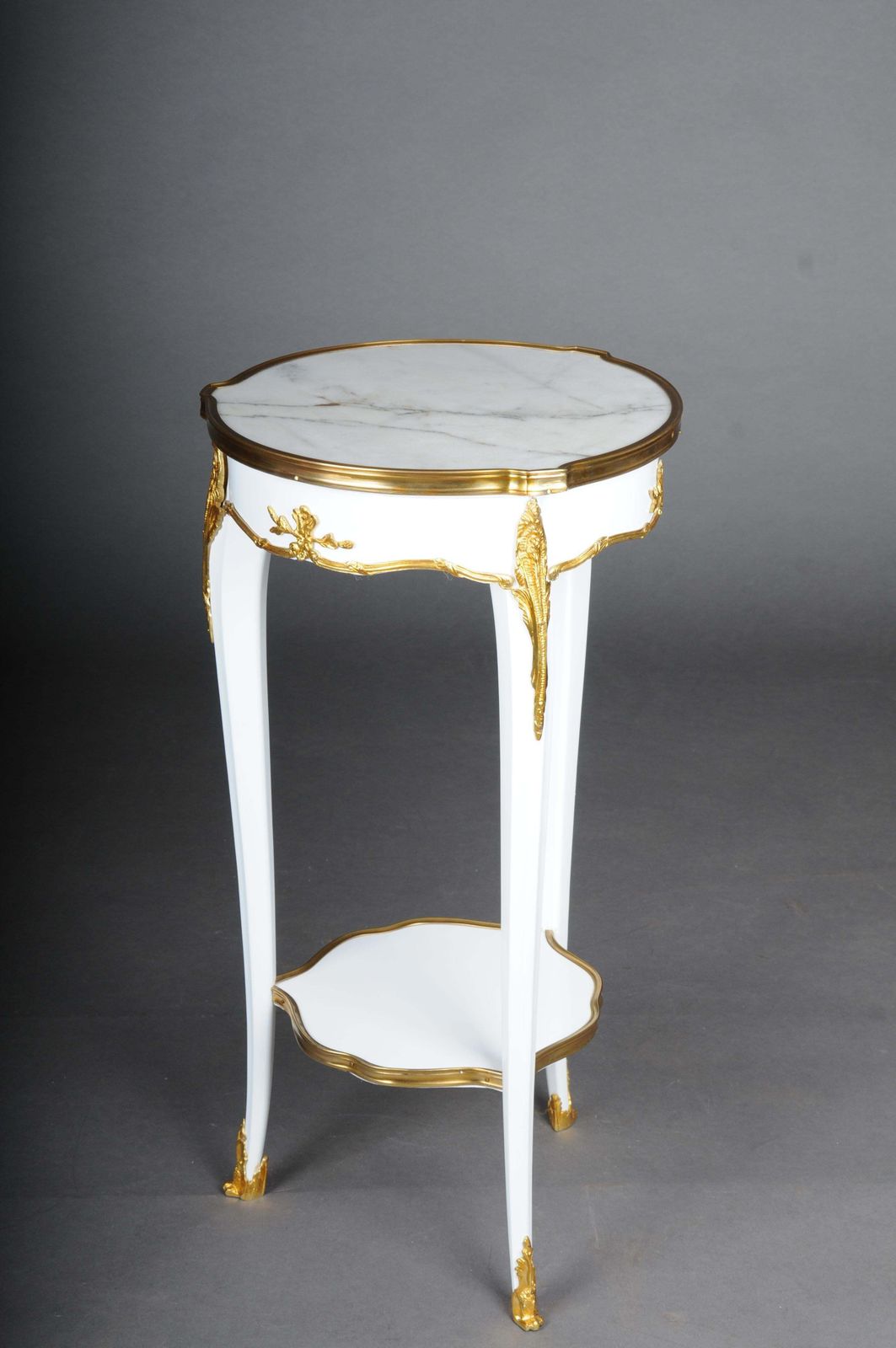 20th Century French Salon Side Table In Louis XV After F. Linke, White photo buy