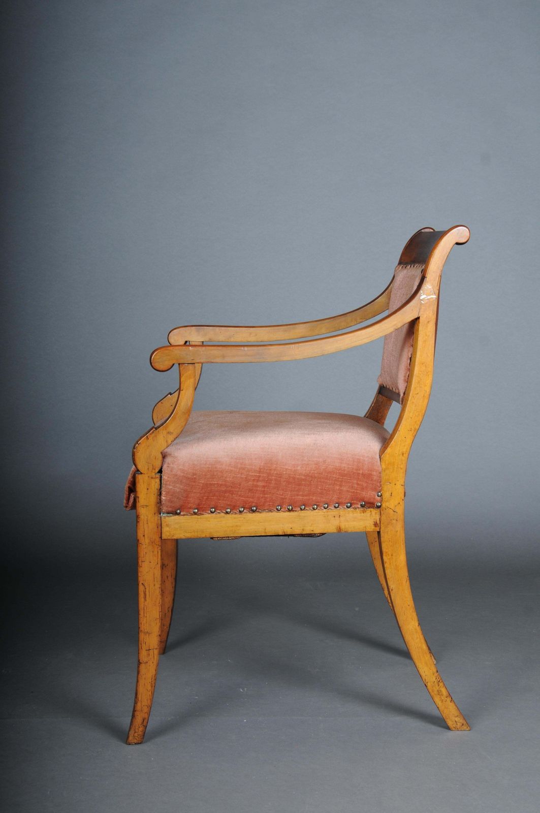 Antique Biedermeier Armchair From Around 1840, Birch photo for sale