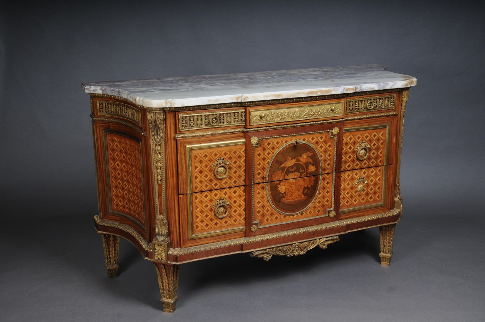 Royal Dresser After J. H. Riesener, Paris From 1880, Gilded Bronze, Napoleon III photo for sale
