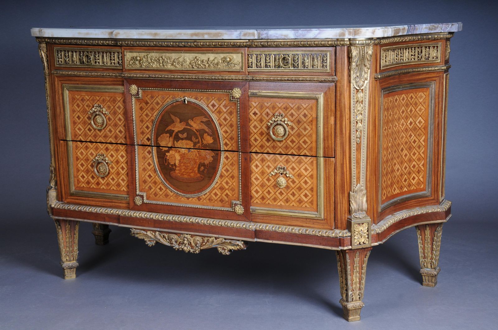 Royal Dresser After J. H. Riesener, Paris From 1880, Gilded Bronze, Napoleon III photo buy