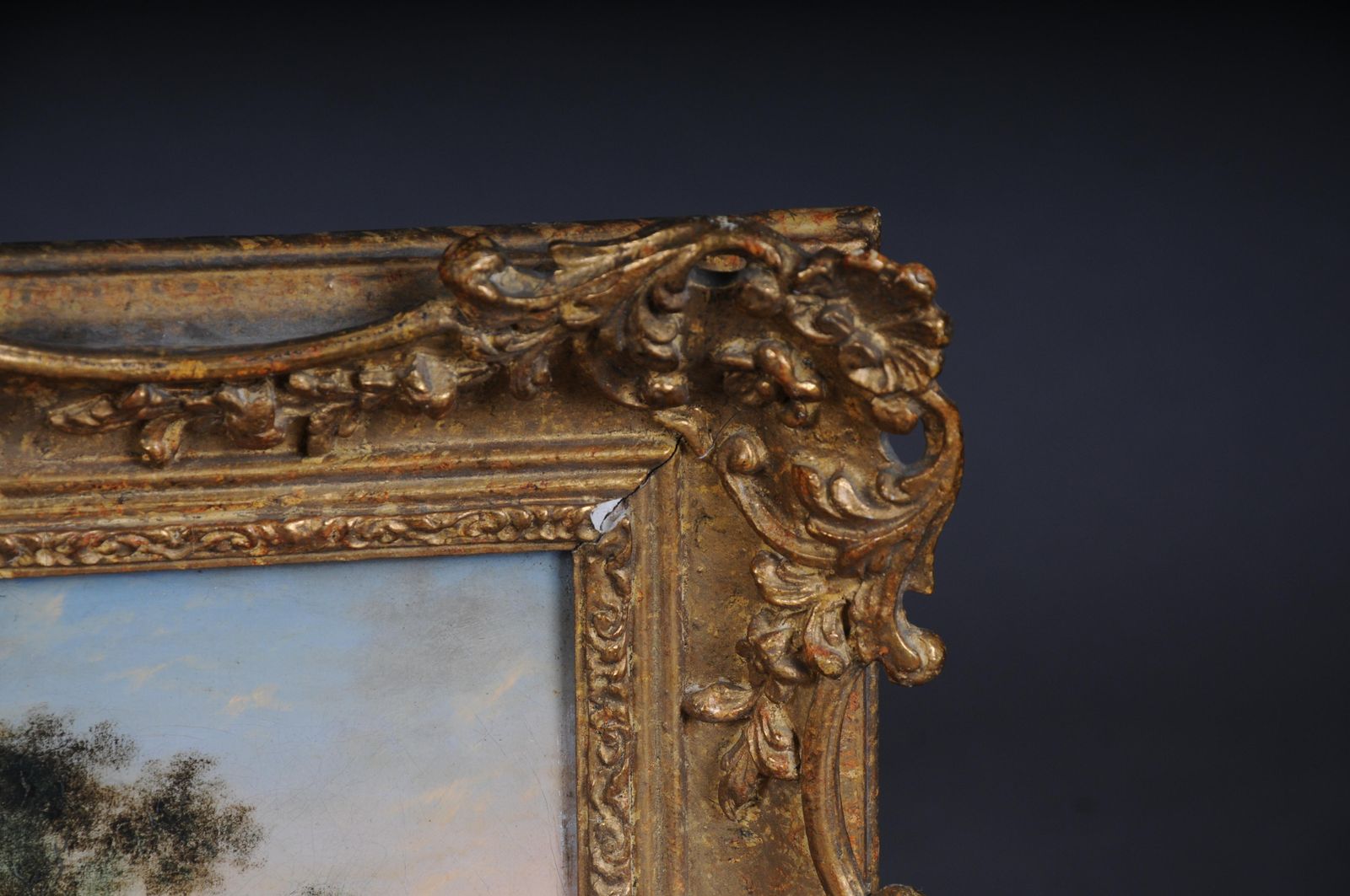 photo furniture Antique Oil Painting Romance Landscape Painting. 19th Century