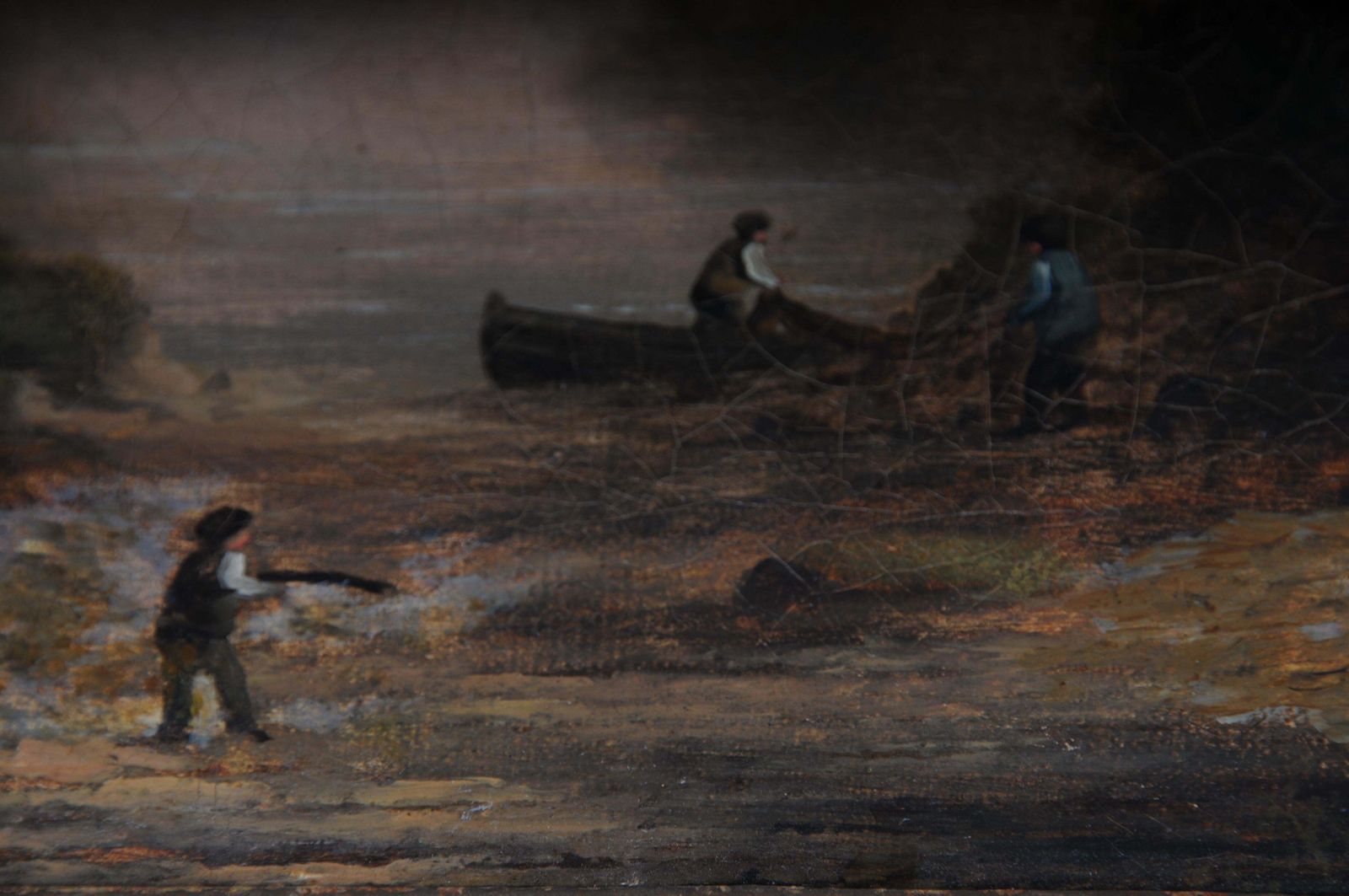 Art Antique Oil Painting Romance Landscape Painting. 19th Century photo
