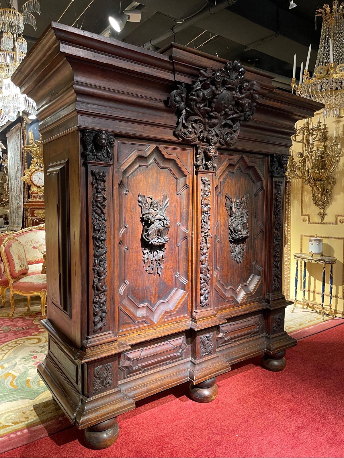 Monumental Baroque Cabinet, Oak, Around 1720, North German photo furniture