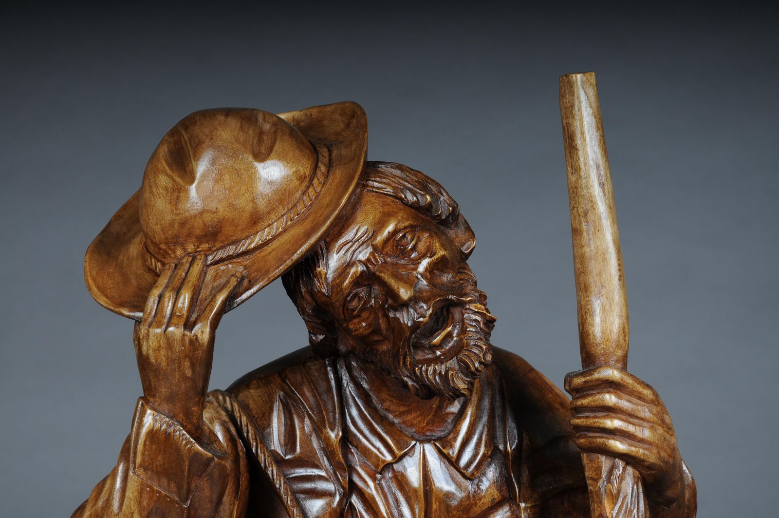 20th Century Wooden Sculpture, Ranger Made Of Lime Tree, Southern German photo for sale