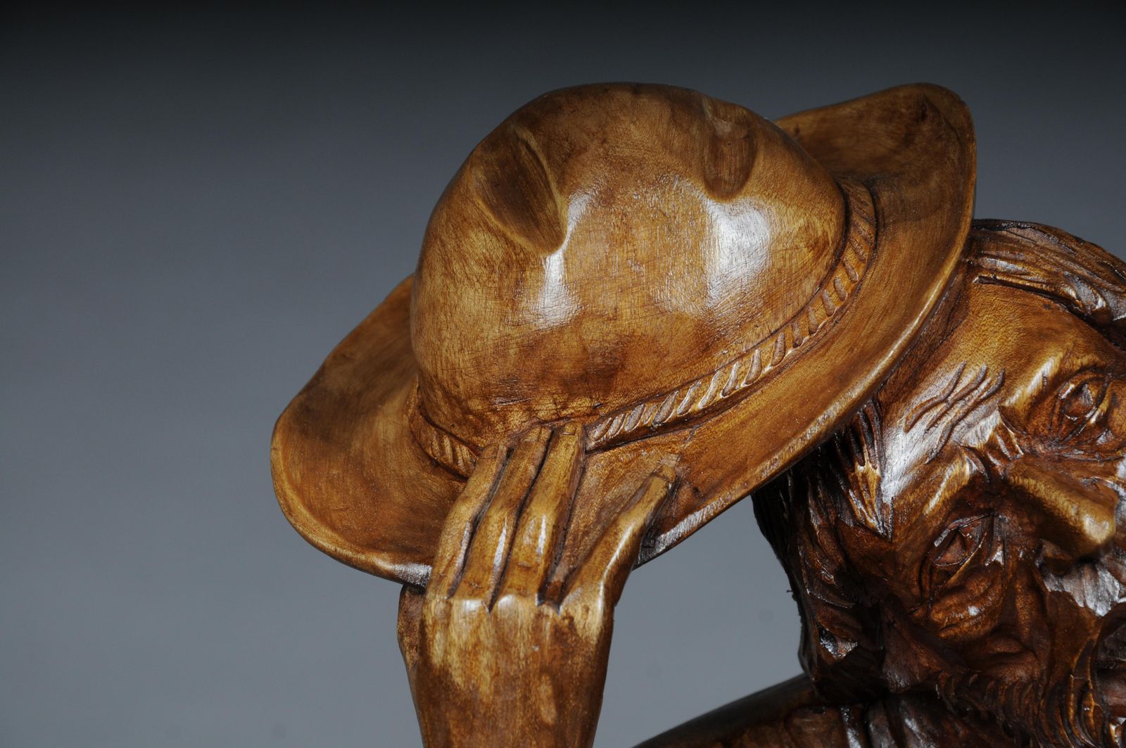 20th Century Wooden Sculpture, Ranger Made Of Lime Tree, Southern German photo vintage