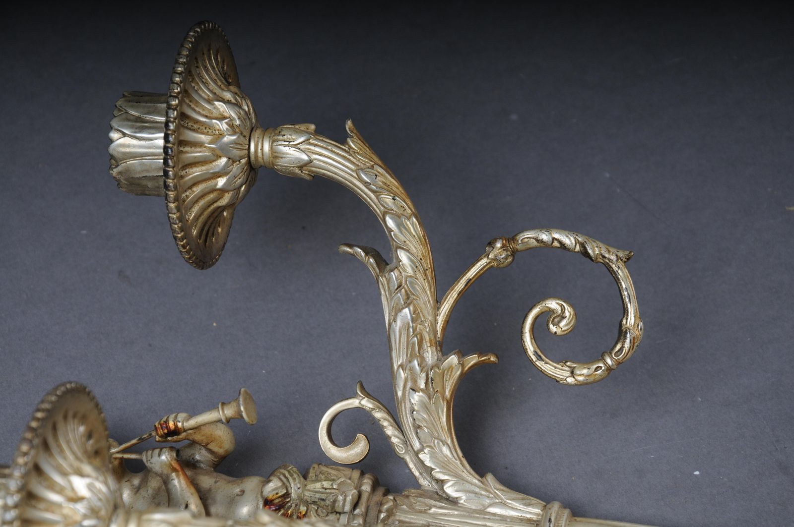 Home Decor Beautiful Antique Bronze Candle Sconce From Around 1880, France photo