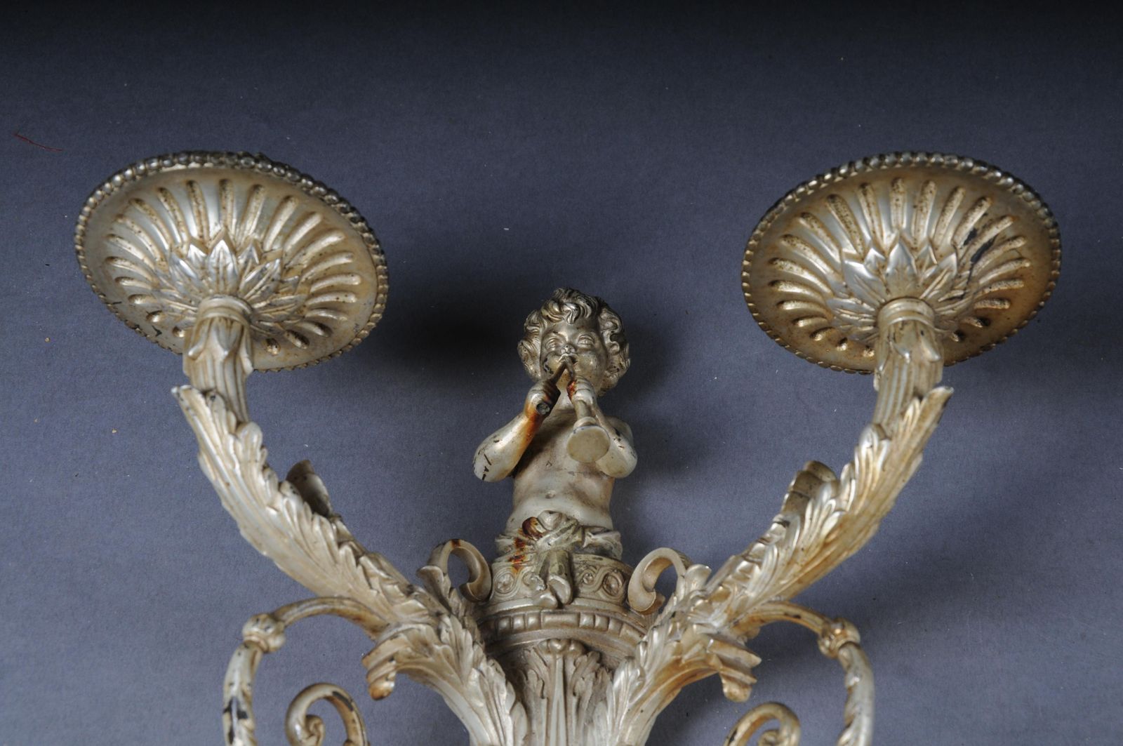 photo vintage Beautiful Antique Bronze Candle Sconce From Around 1880, France