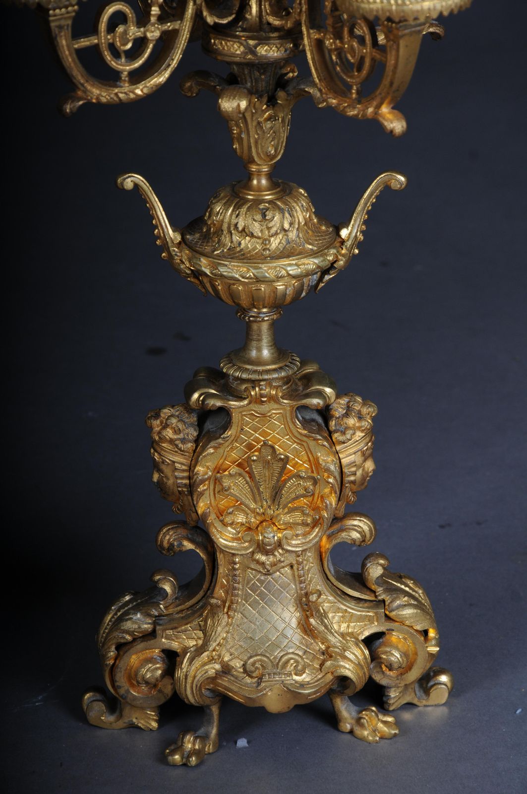 Pair (2) French Historicism Candlesticks, Gilded Bronze Circa 1880 photo Home Decor