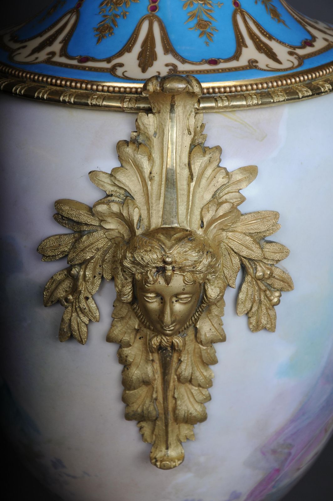19th Century Monumental Sèvres Vase With Bronze Mounting photo for sale