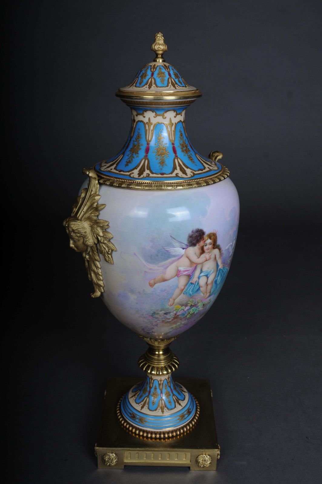 photo furniture 19th Century Monumental Sèvres Vase With Bronze Mounting