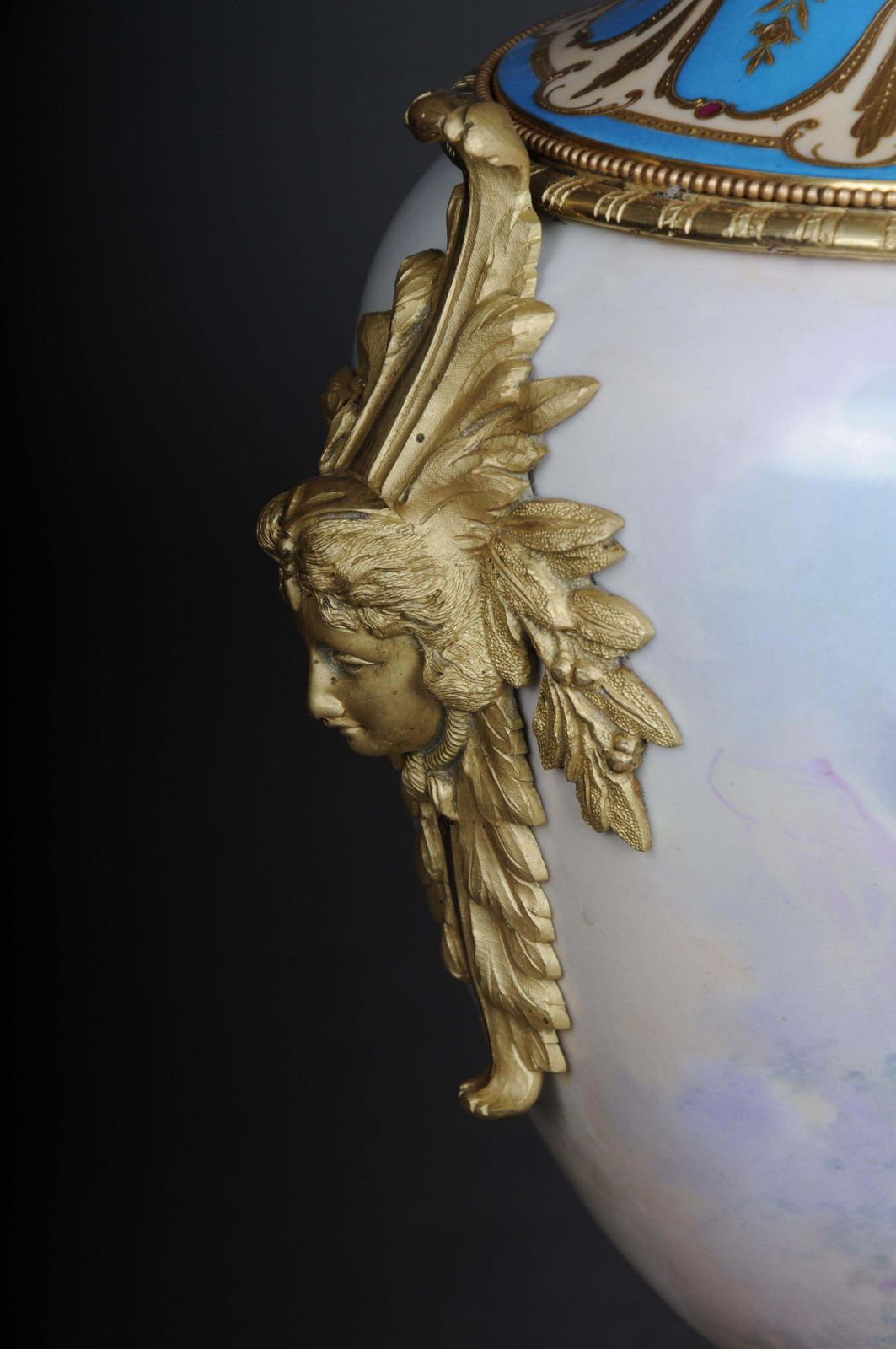 photo for sale 19th Century Monumental Sèvres Vase With Bronze Mounting