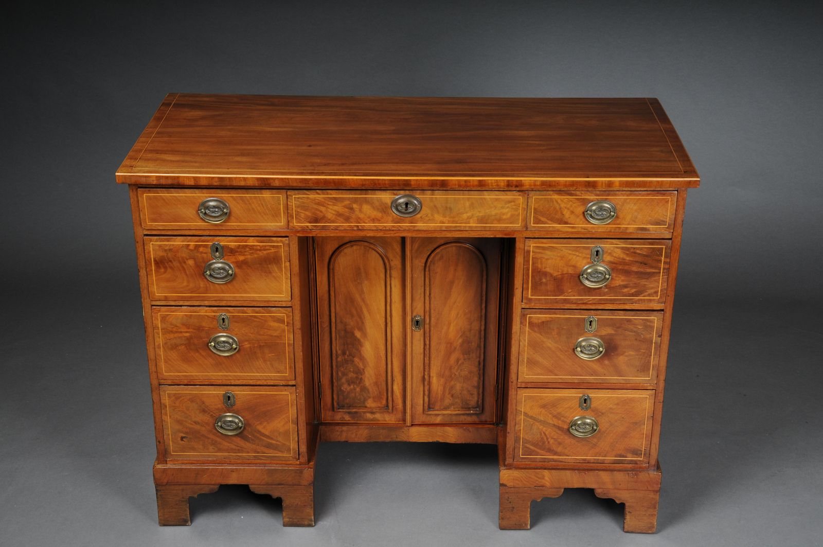 Antique English Victorian Mahogany Desk Circa 1880 photo Furniture