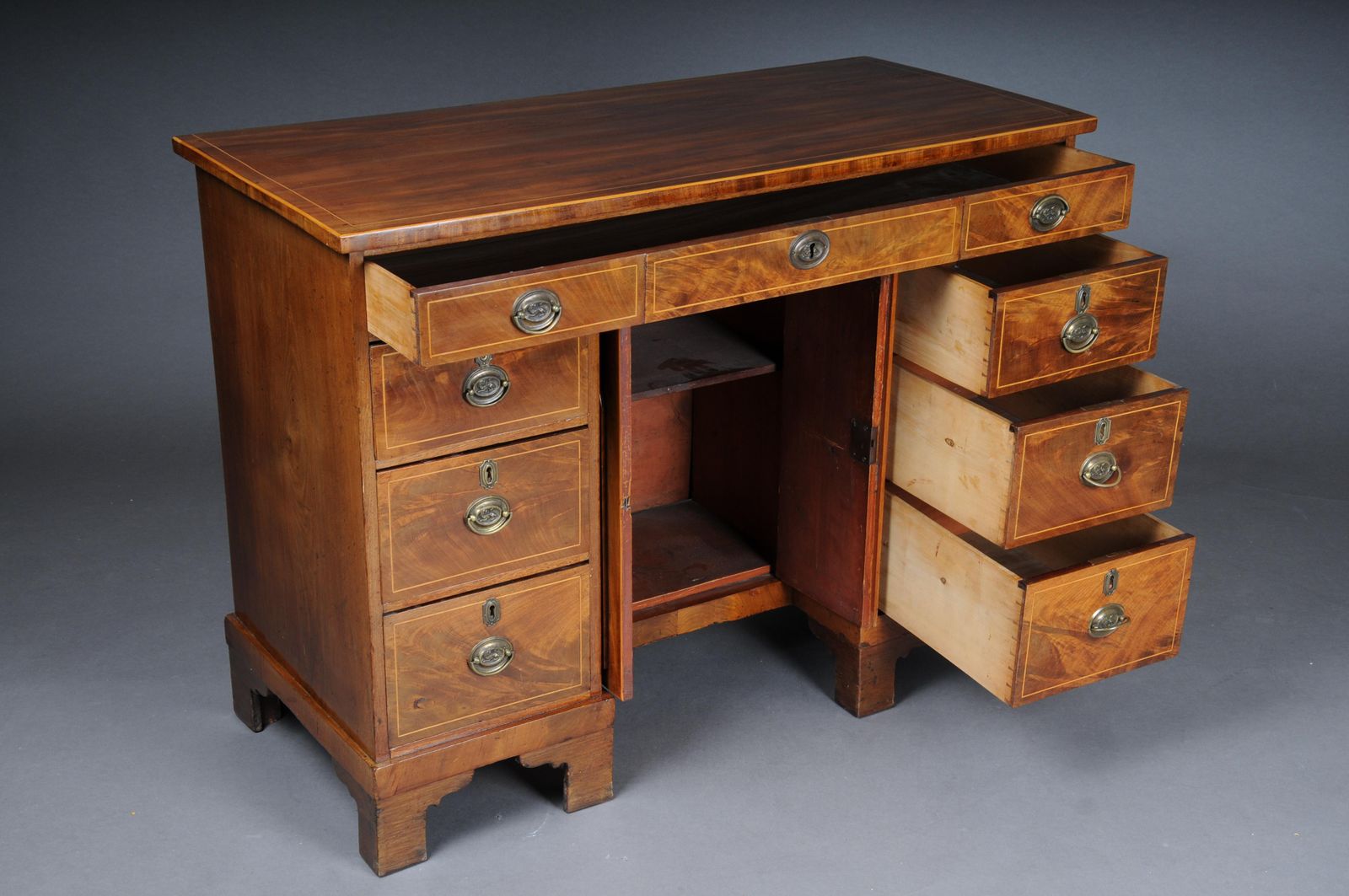 Antique English Victorian Mahogany Desk Circa 1880 photo vintage