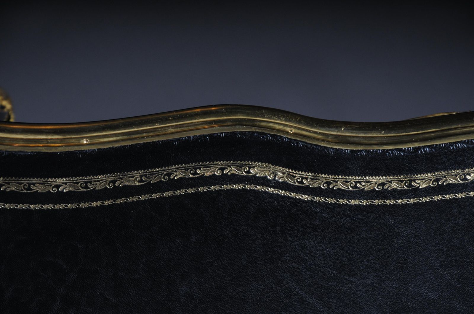 photo for sale 20th Century Elegant Black Bureau Plat / Writing Desk In Louis XV, Beech