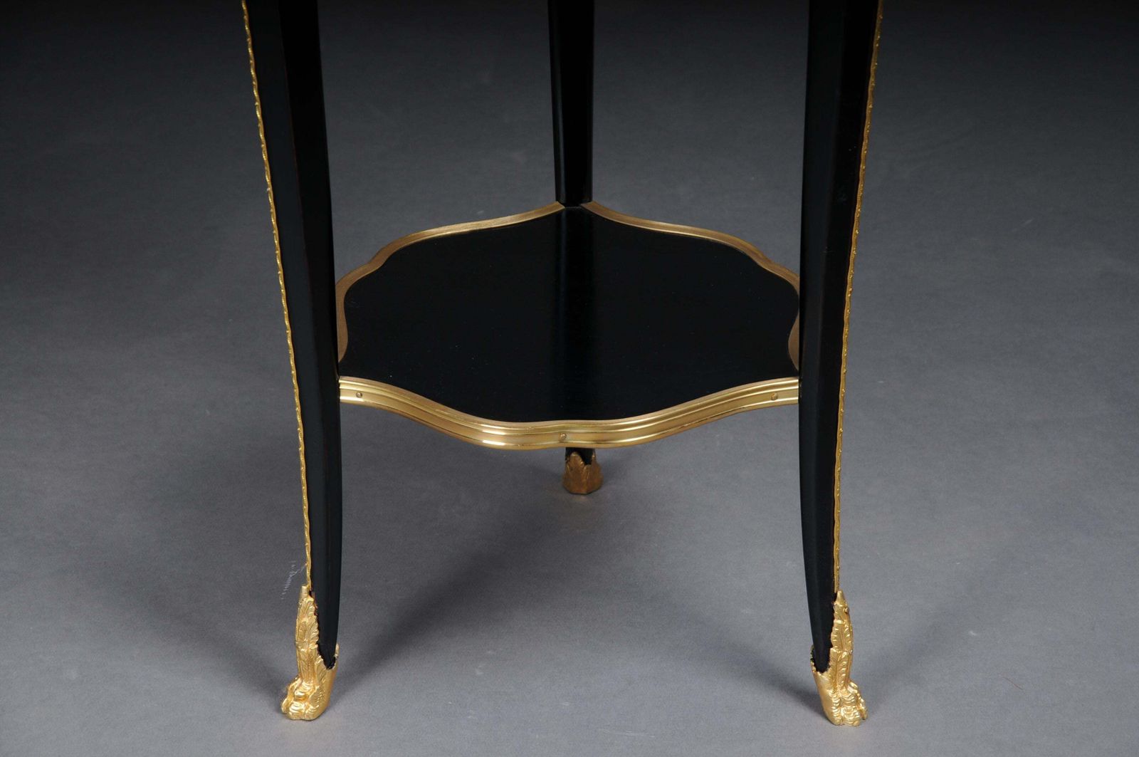 20th Century French Salon Side Table In Louis XV After F. Linke, Black photo Furniture