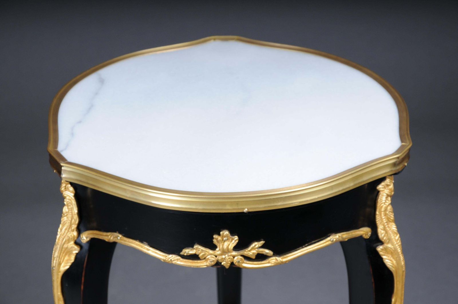 20th Century French Salon Side Table In Louis XV After F. Linke, Black photo buy