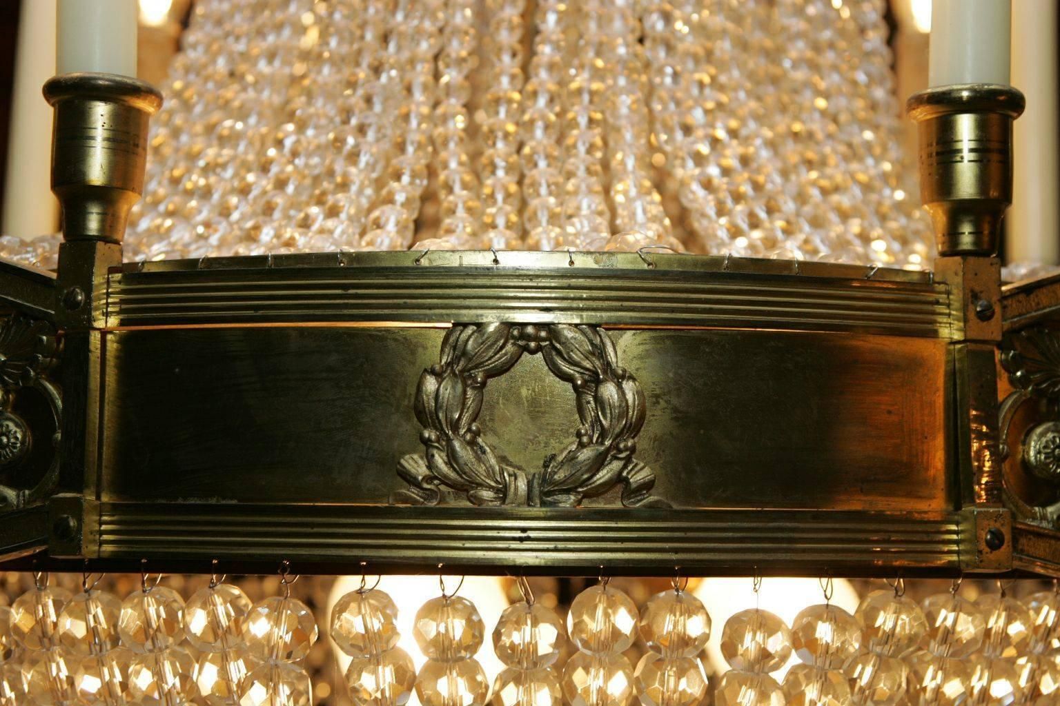 19th Century Empire Style French Basket Chandelier photo vinterior
