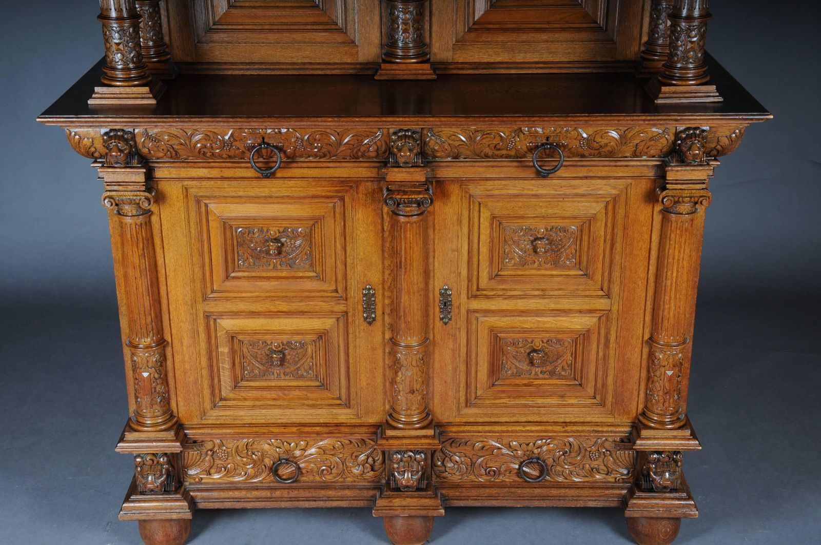 19th Century Neo Renaissance Cabinet Buffet, Solid Oak photo buy