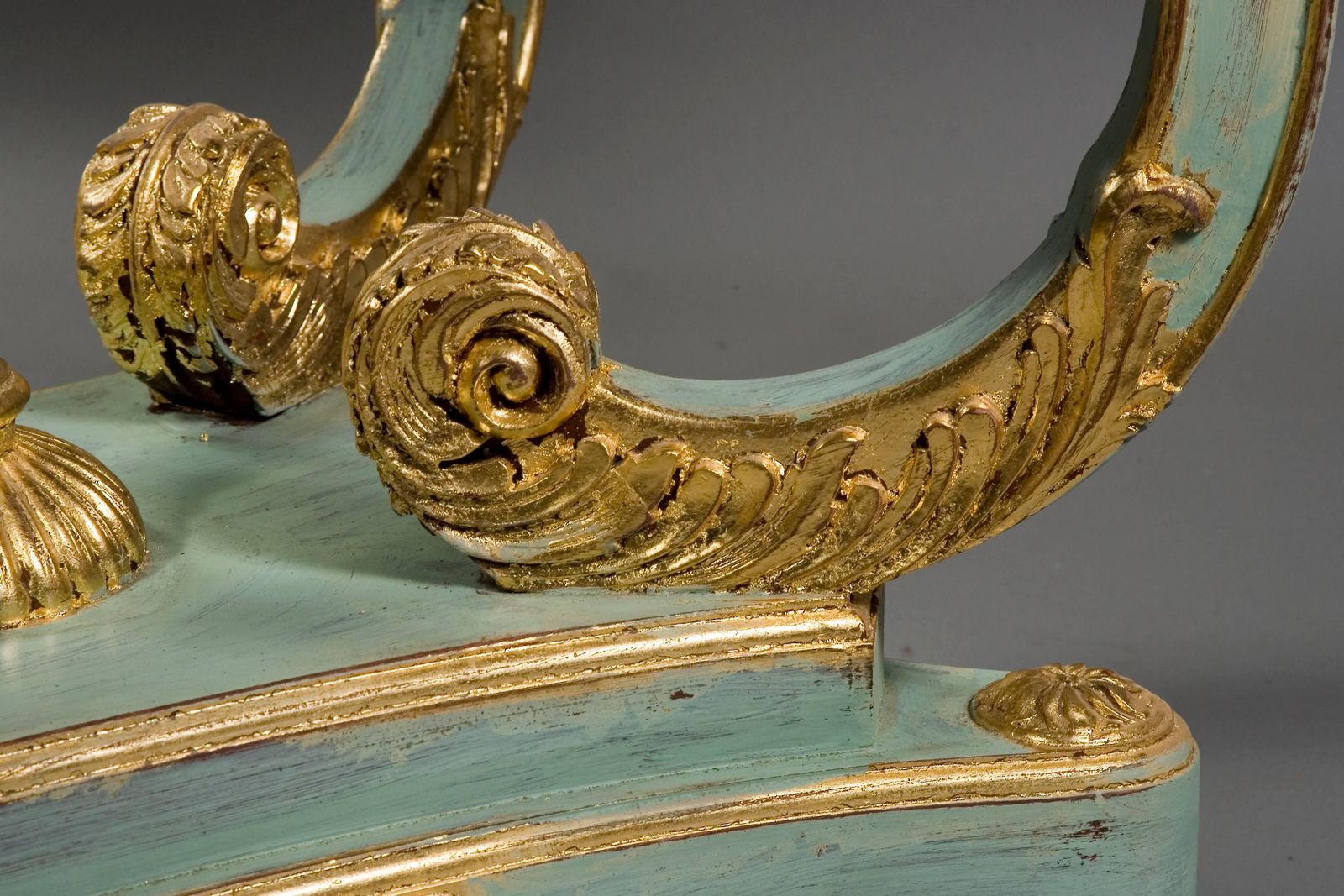 photo for sale 20th Century Pietra Dura Style Of Classicism Pastel Light Blue Table