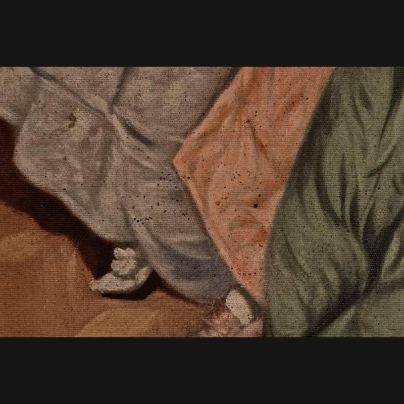 19th Century Rococo Style Painting Oil On Canvas photo vinterior