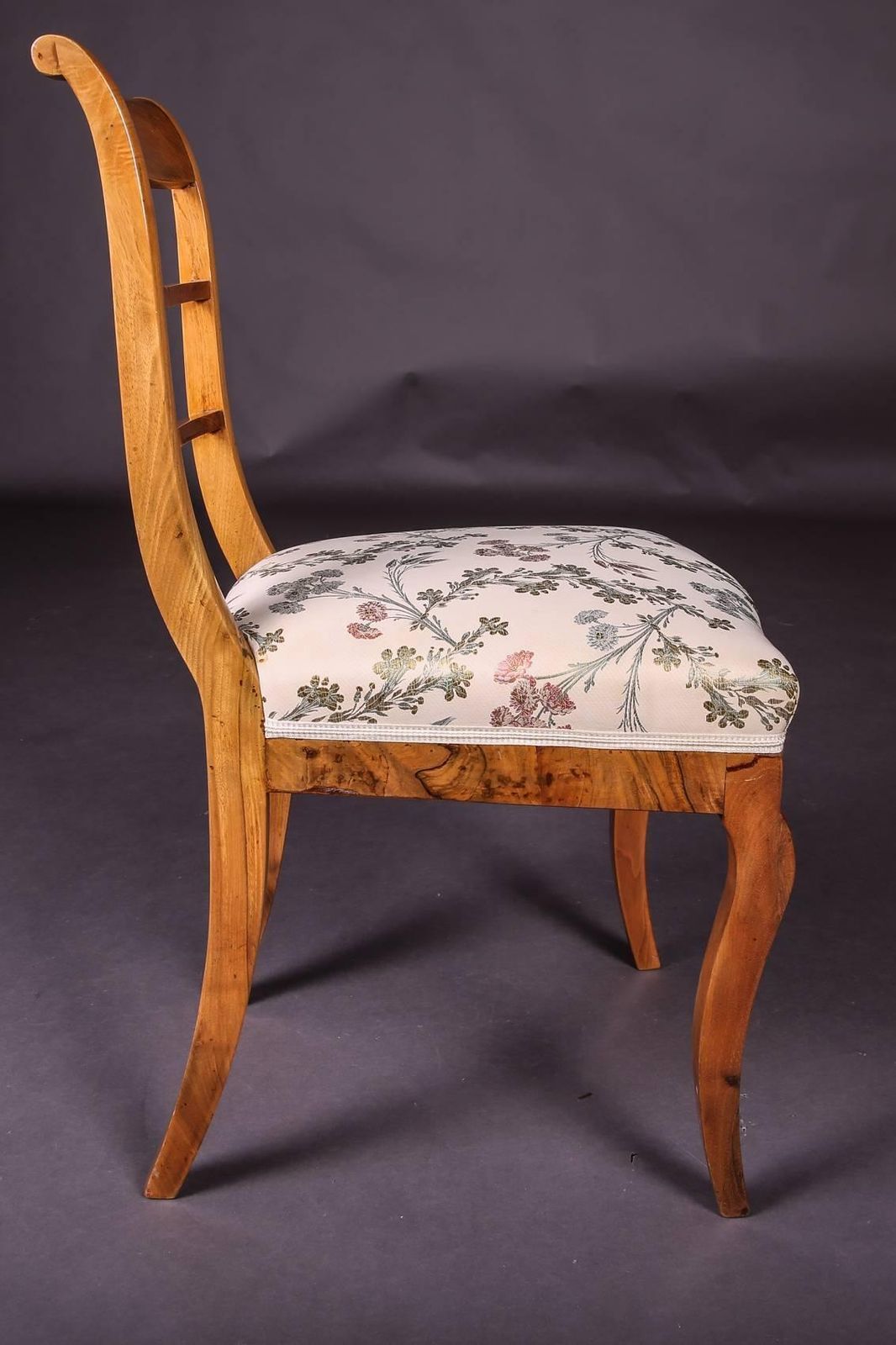 Early 19th Century Three Biedermeier Curved Legs Set Of Chairs photo Furniture