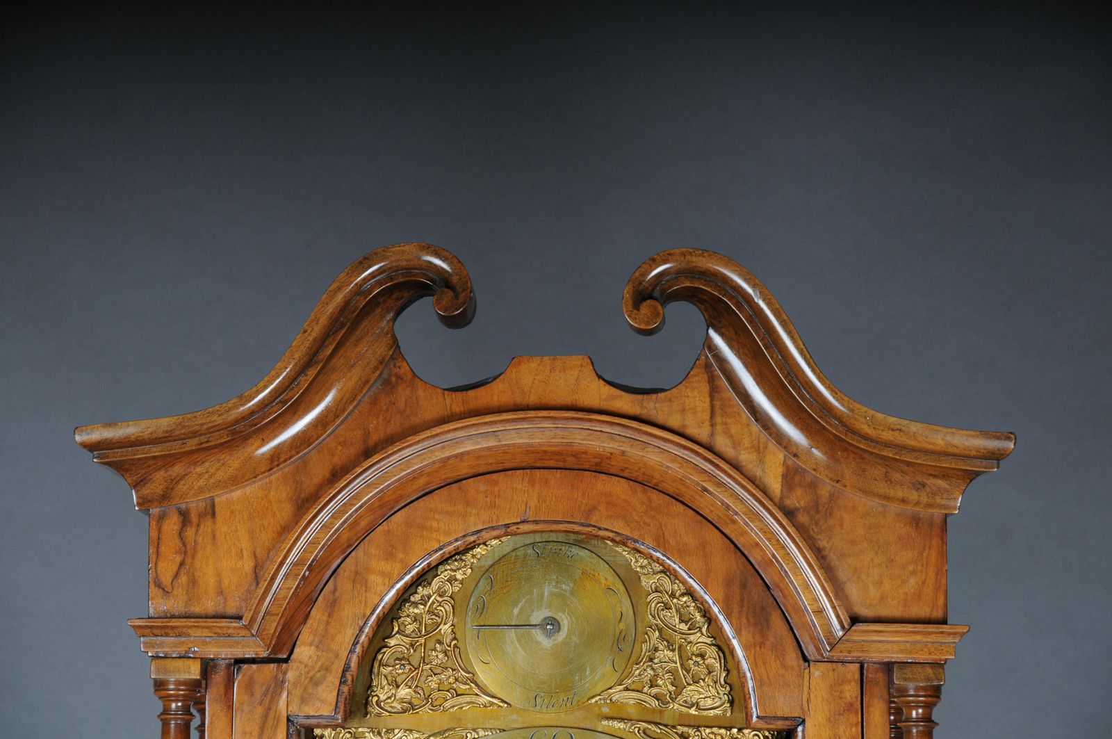 Beautiful Antique English Grandfather Clock, Root Wood, 19th Century photo Home Decor