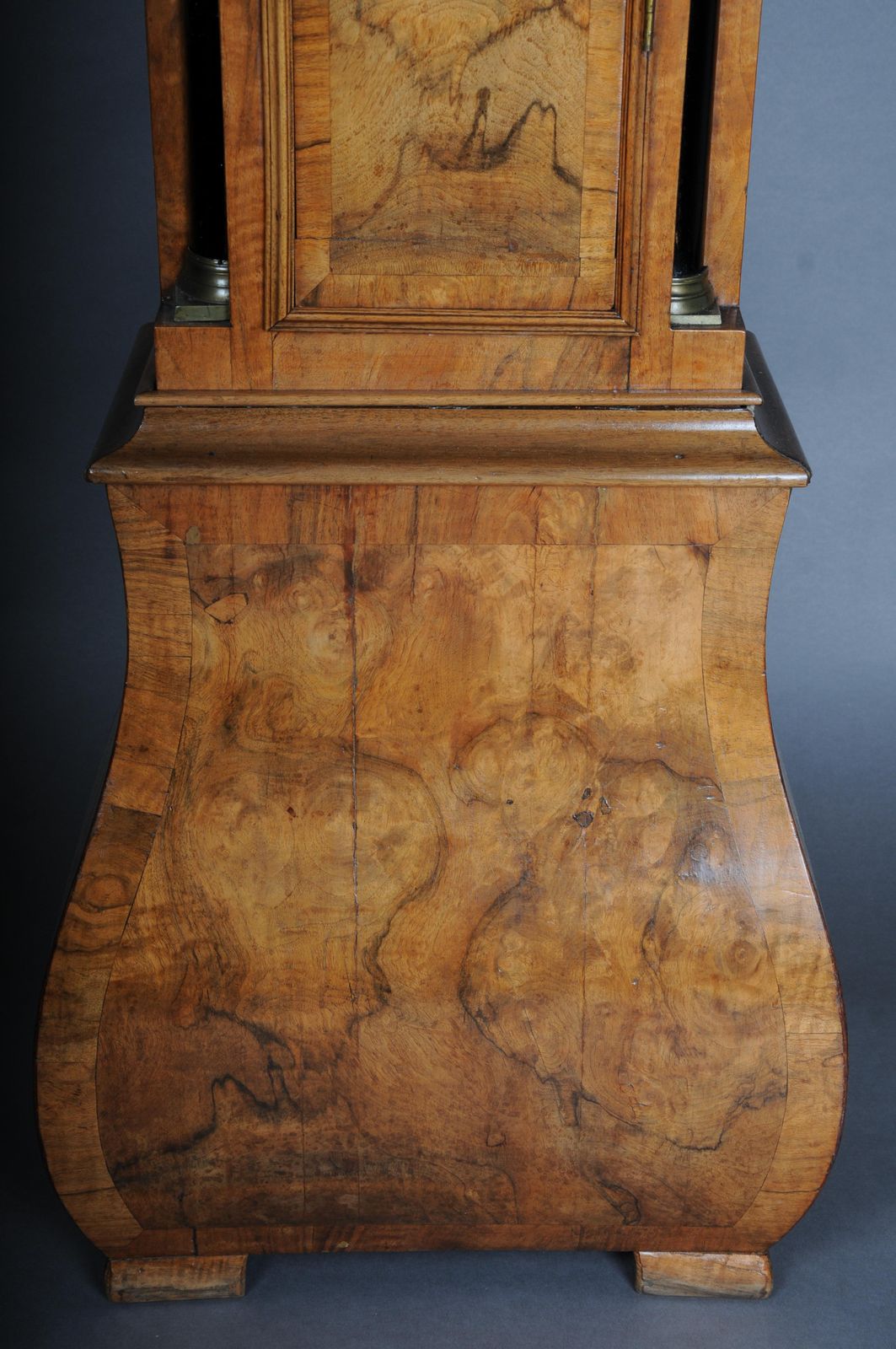 Home Decor Beautiful Antique English Grandfather Clock, Root Wood, 19th Century photo