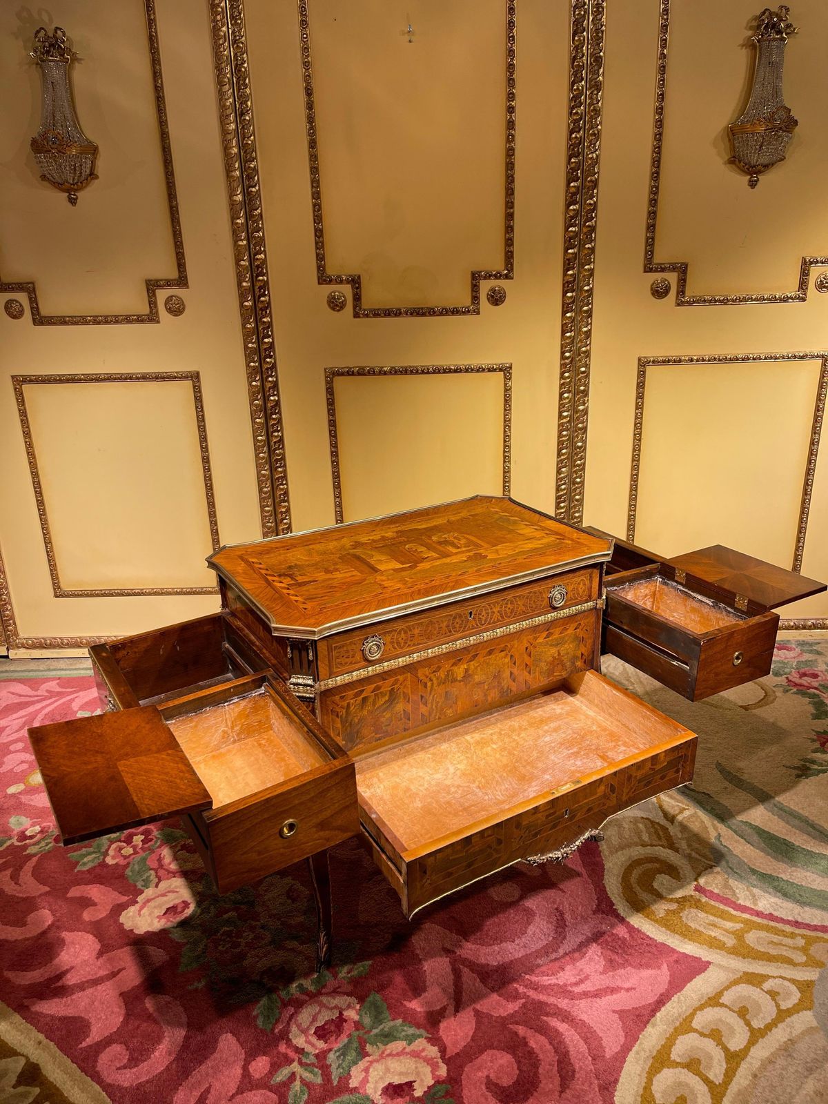 20th Century Louis XV Style Dresser/Dressing Table, Transformable Furniture photo vintage