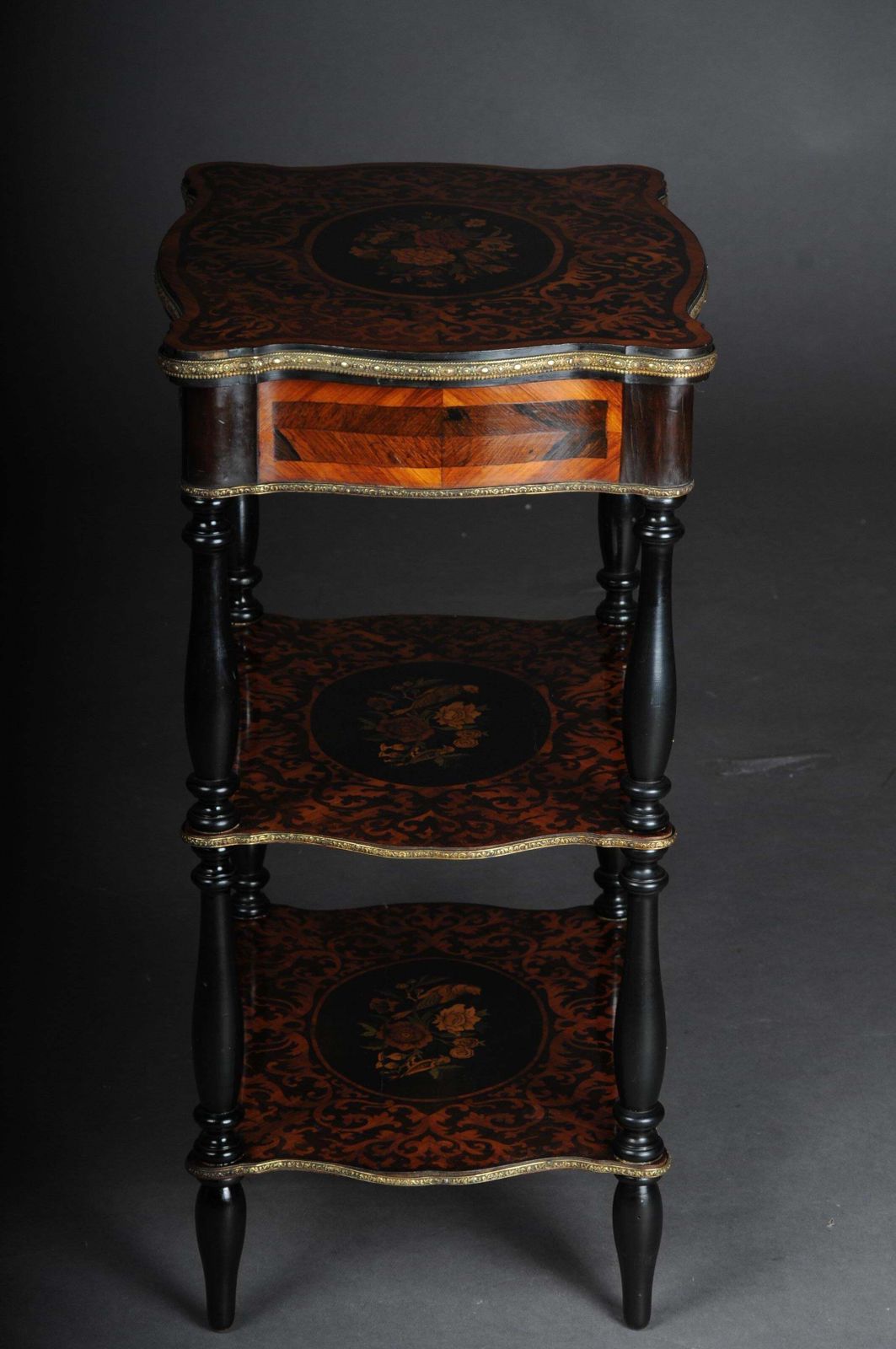 19th Century Marquetry Side Table With Jewelry Box, Circa 1870 photo 2945.0