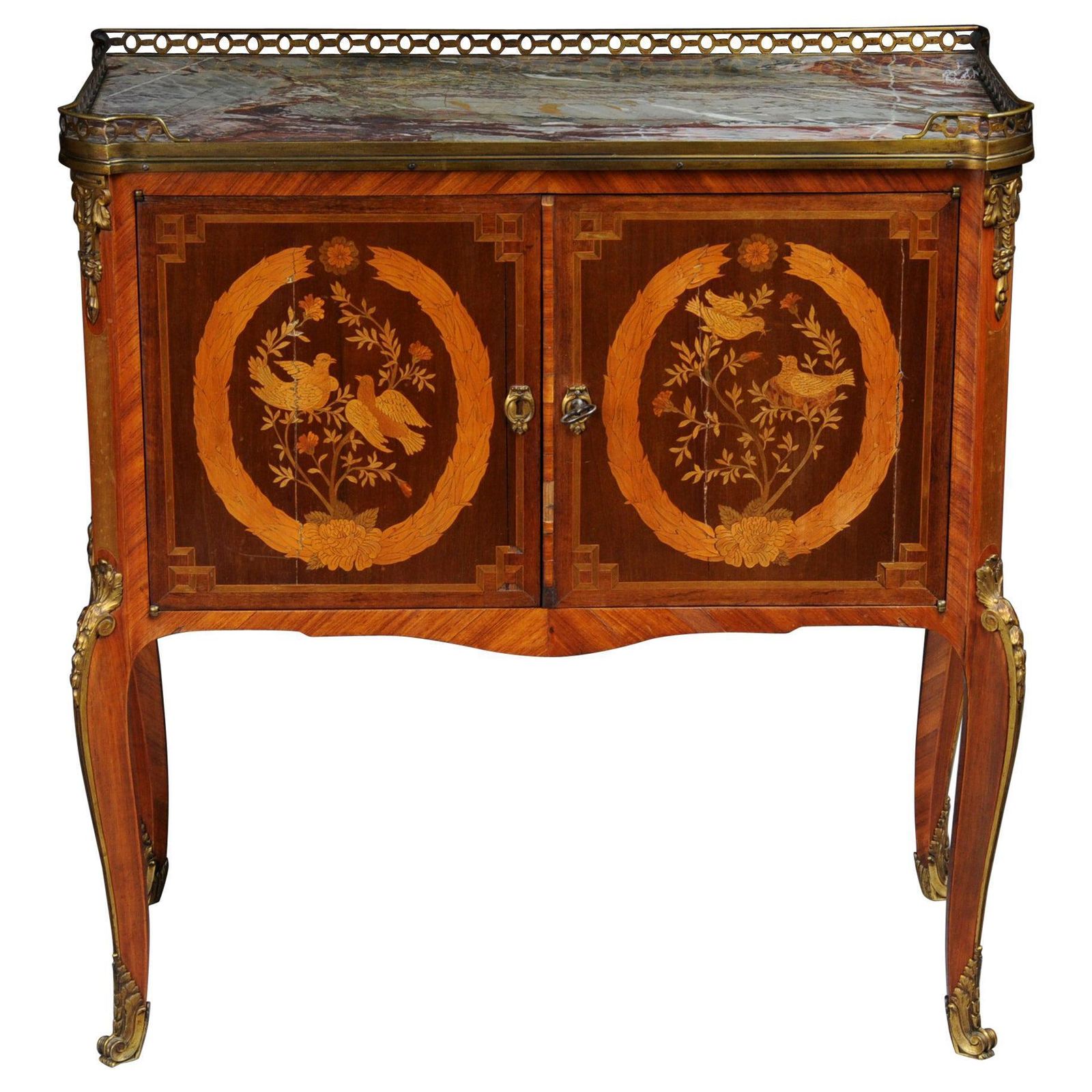 19th Century French Marquetry Dresser Transition, Napoleon III, Circa 1870