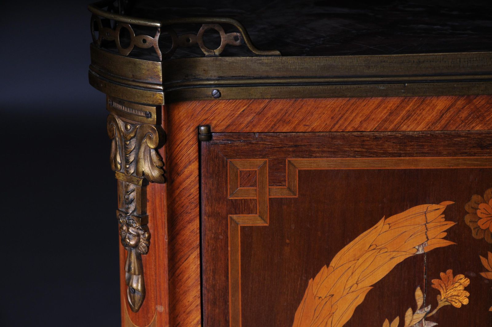 photo vinterior 19th Century French Marquetry Dresser Transition, Napoleon III, Circa 1870