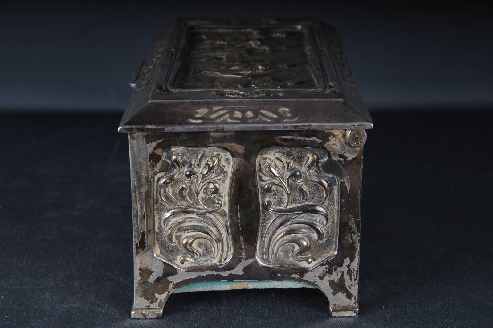 Wmf Box Jewelry Chest Antique Art Nouveau Silvered Germany photo Home Decor
