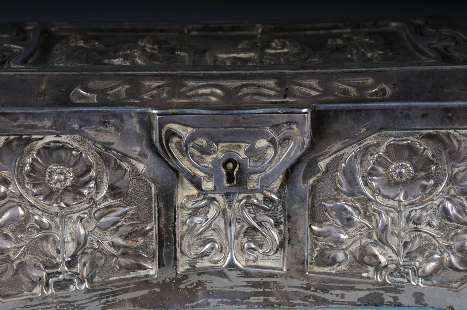 Wmf Box Jewelry Chest Antique Art Nouveau Silvered Germany photo buy