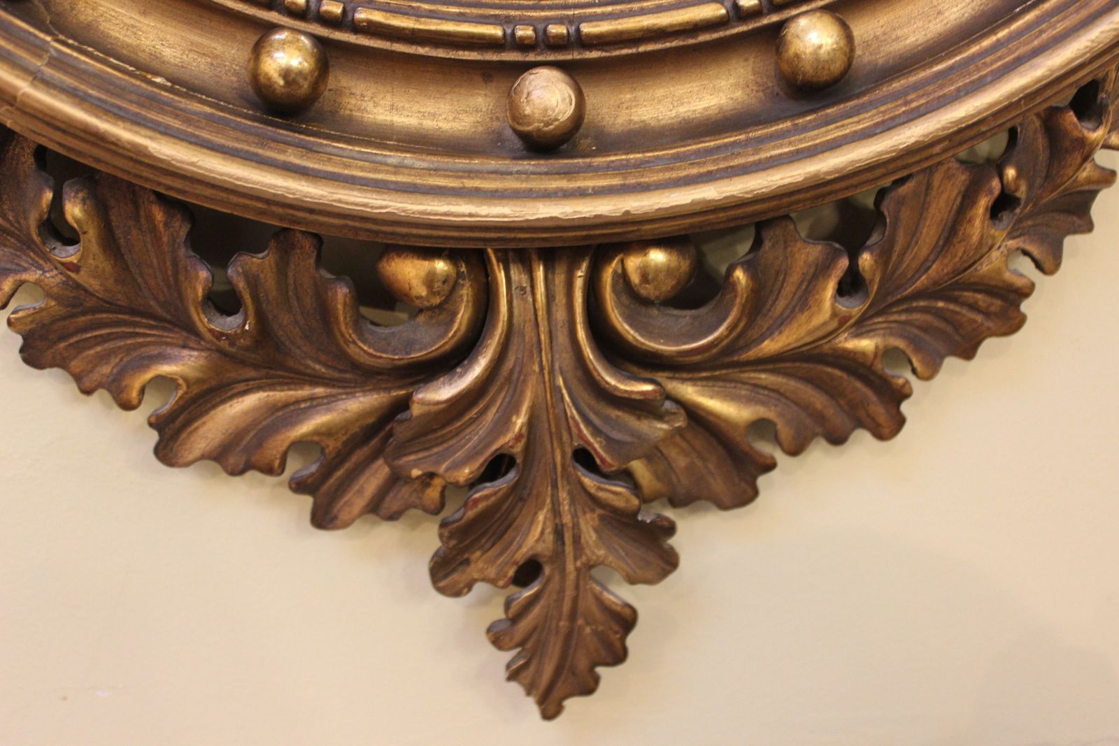 Late 19thc Gilt Wood  Convex Mirror photo furniture