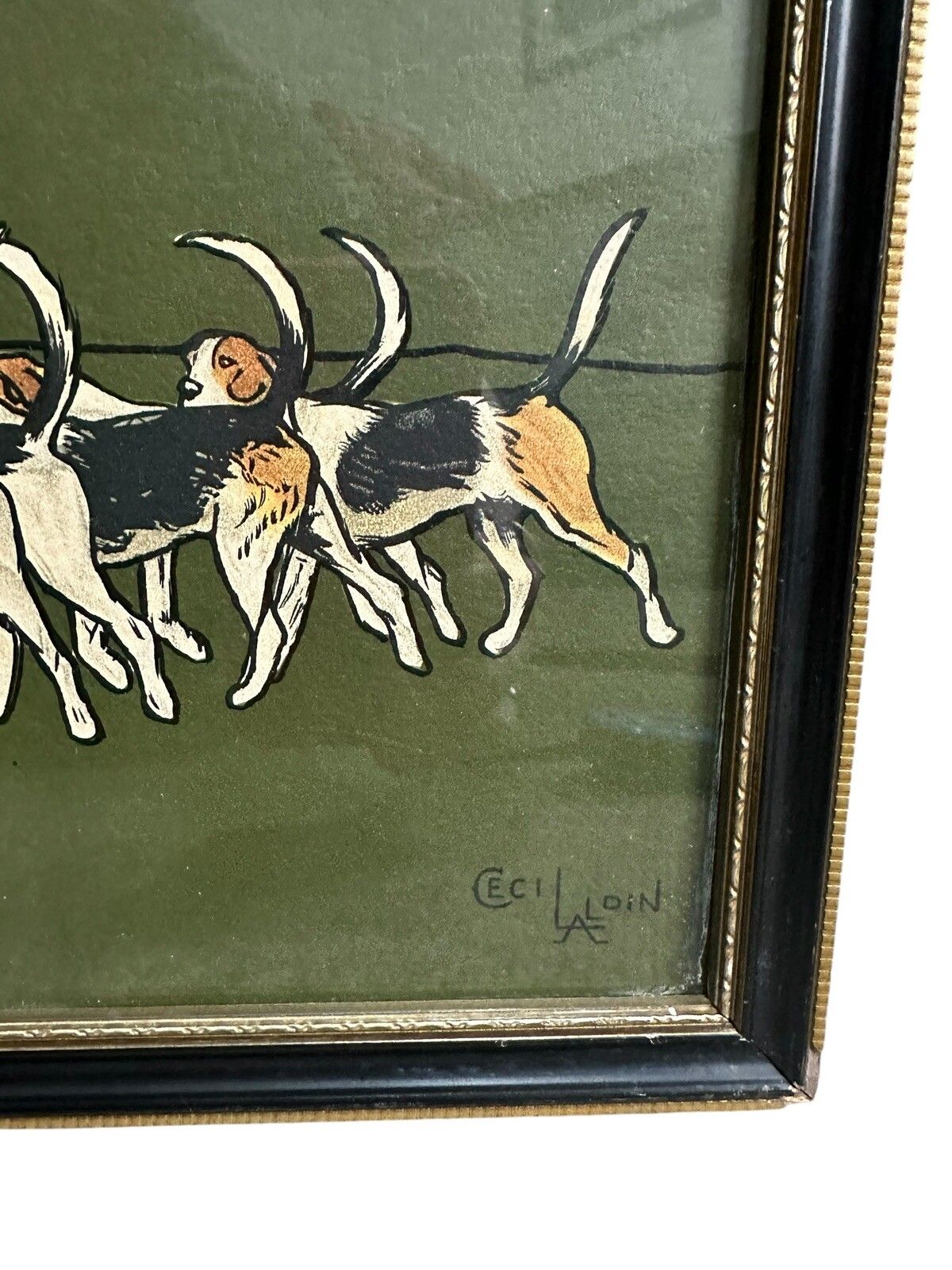 Cecil Aldin Huge Chromolithograph Antique Print "The Huntsman” 75cm By 31cm photo Art