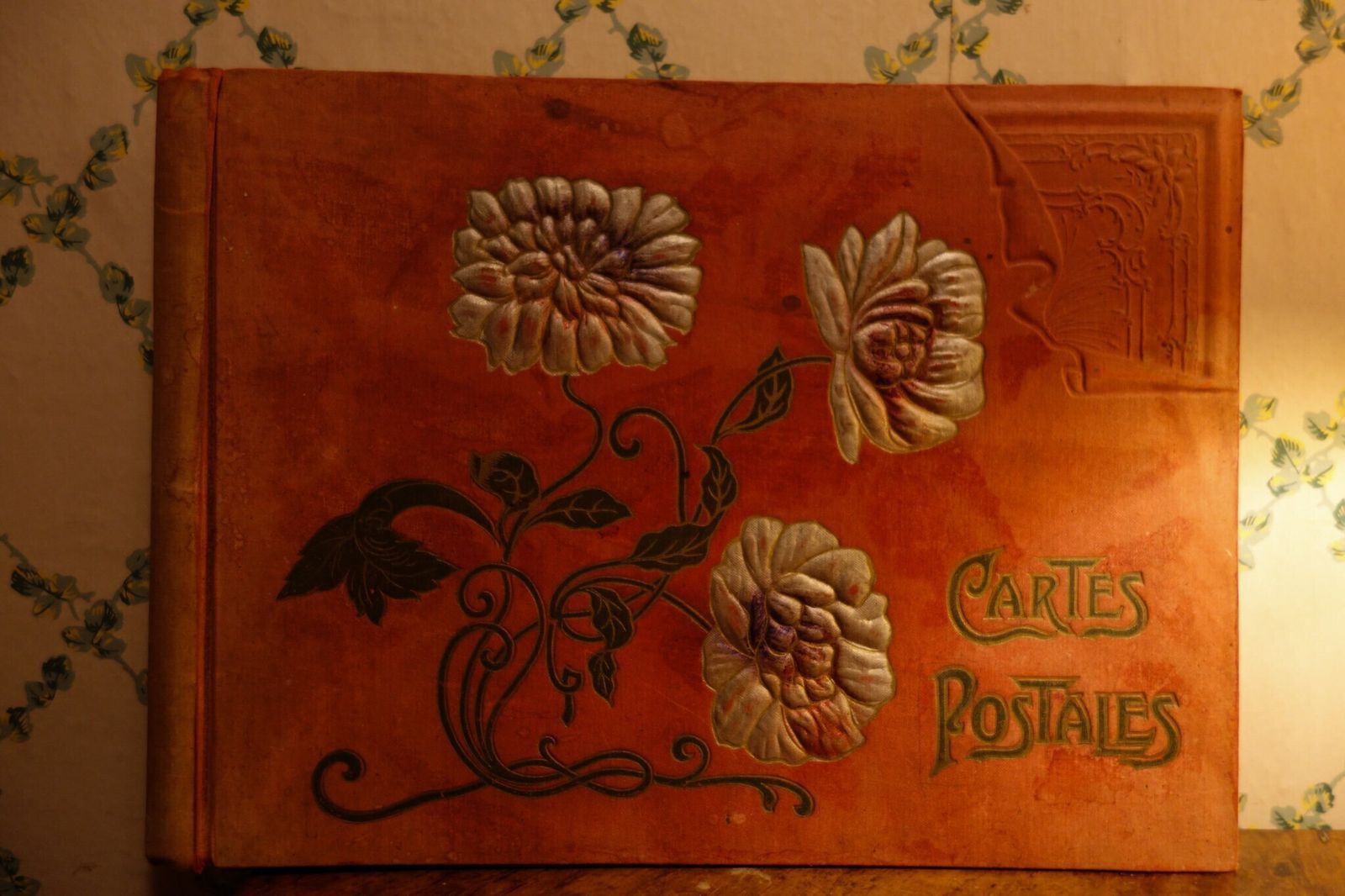 Art Deco Hand Painted French Post Cards Album photo furniture
